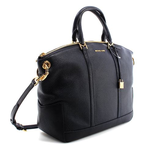 michael kors black crossbody satchel|Michael Kors opened satchel purse.